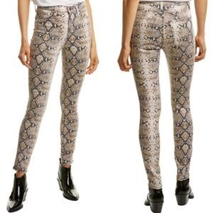 HUDSON BARBARA SUPER SKINNY JEANS IN TAN PYTHON‎ NWOT WOMEN'S SIZE 25